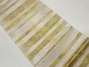 引箔横段に木々模様織出し袋帯